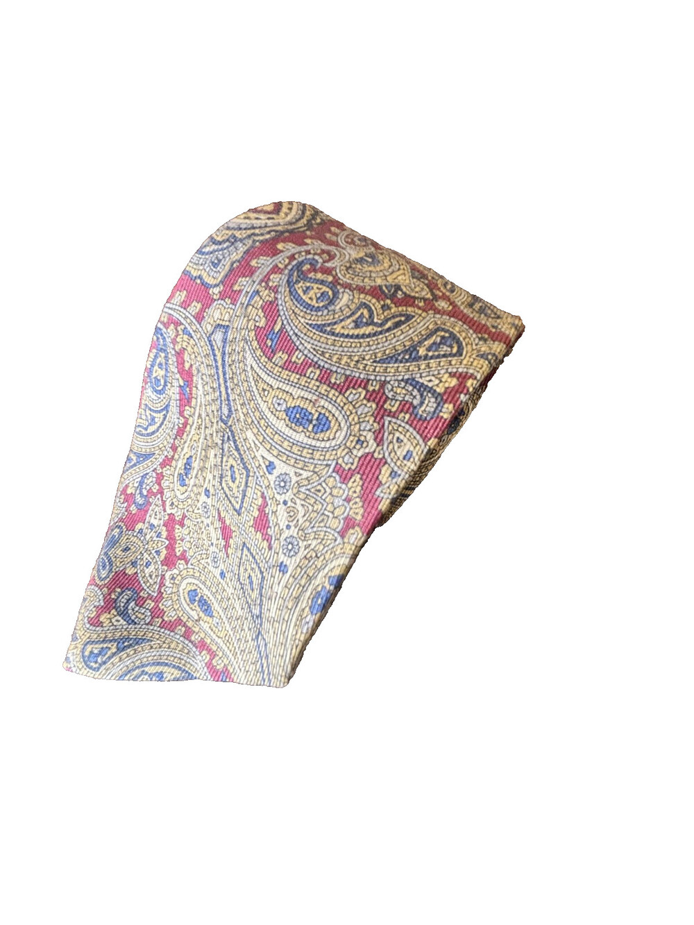 ROBERT TALBOTT Jarrod’s Mens Burgundy Blue & Gold Paisley Finest Silk Tie